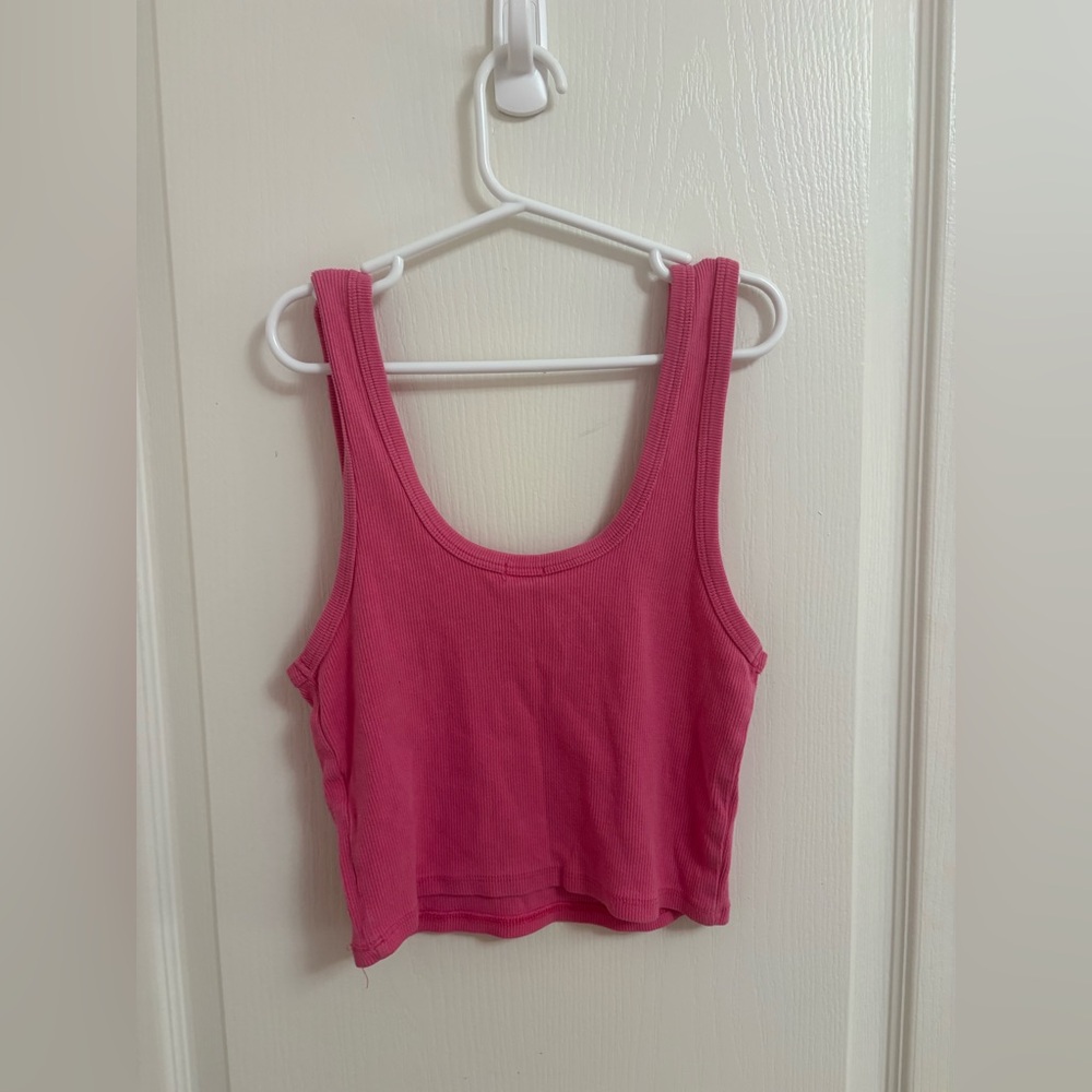Garage Fuchsia Ribbed Tank Top - Picture 3 of 3